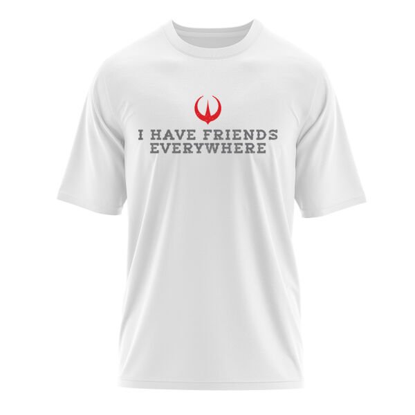 I Have Friends Everywhere Oversize Tişört L - Beyaz