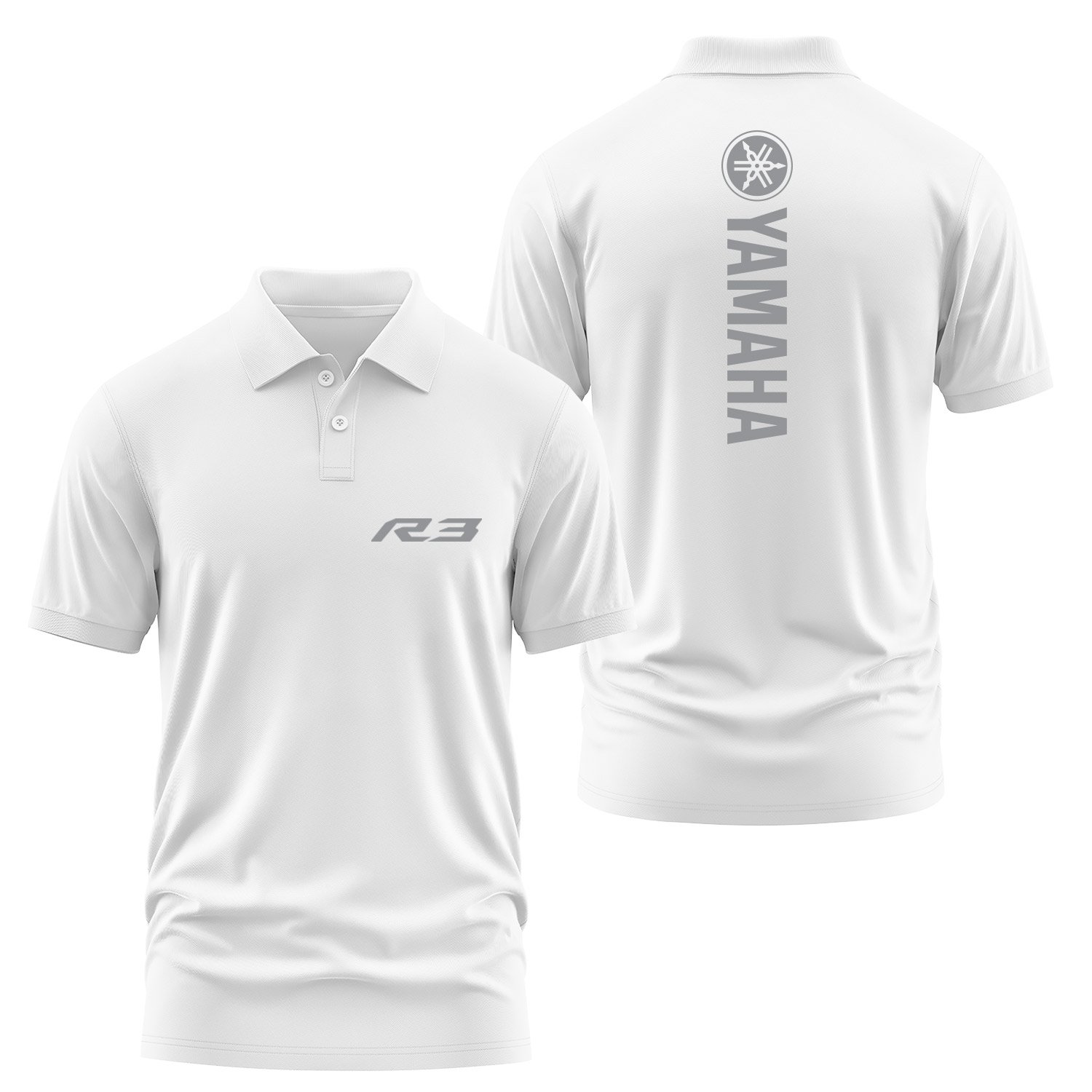 Yamaha R3 Graphic Polo Tişört L - Beyaz