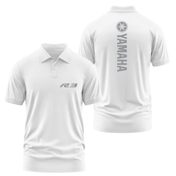 Yamaha R3 Graphic Polo Tişört L - Beyaz