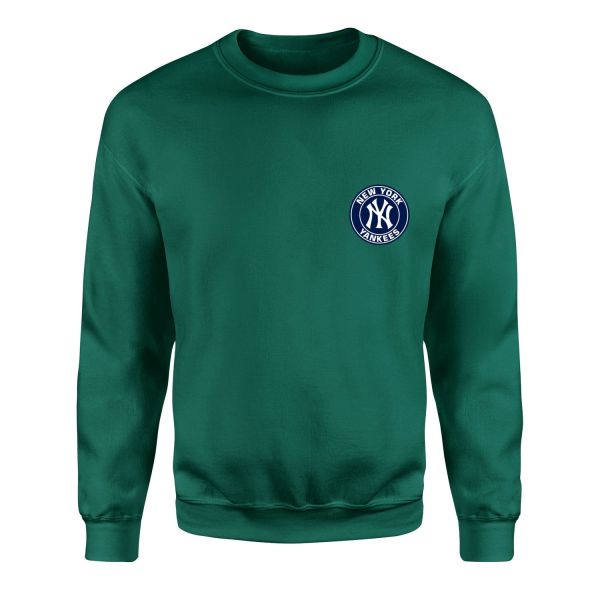 NY Yankees Badge Sweatshirt S - Nefti Yeşili