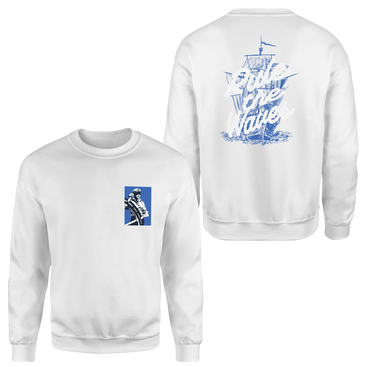 Rule the Waves Sweatshirt S - Beyaz