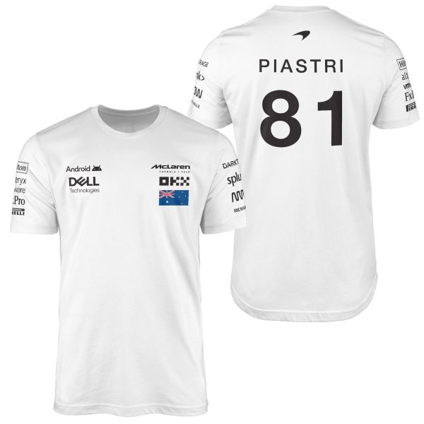 Oscar Piastri | Driver Edition Tişört S - Beyaz