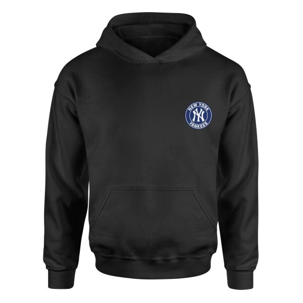 NY Yankees Badge Hoodie XL - Siyah