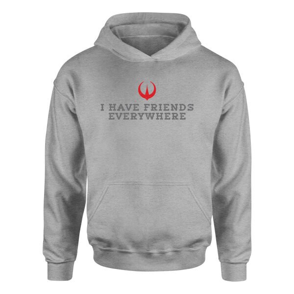 I Have Friends Everywhere Hoodie M - Gri