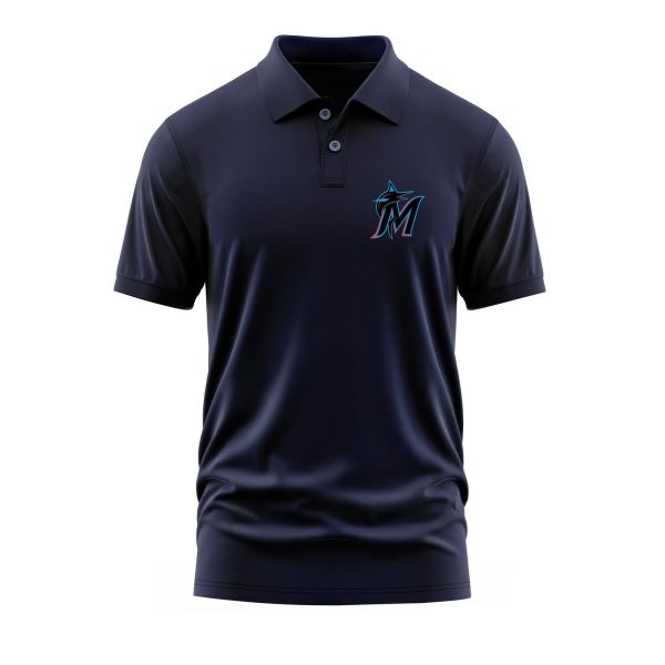 Miami Marlins Polo Tişört M - İndigo Mavisi