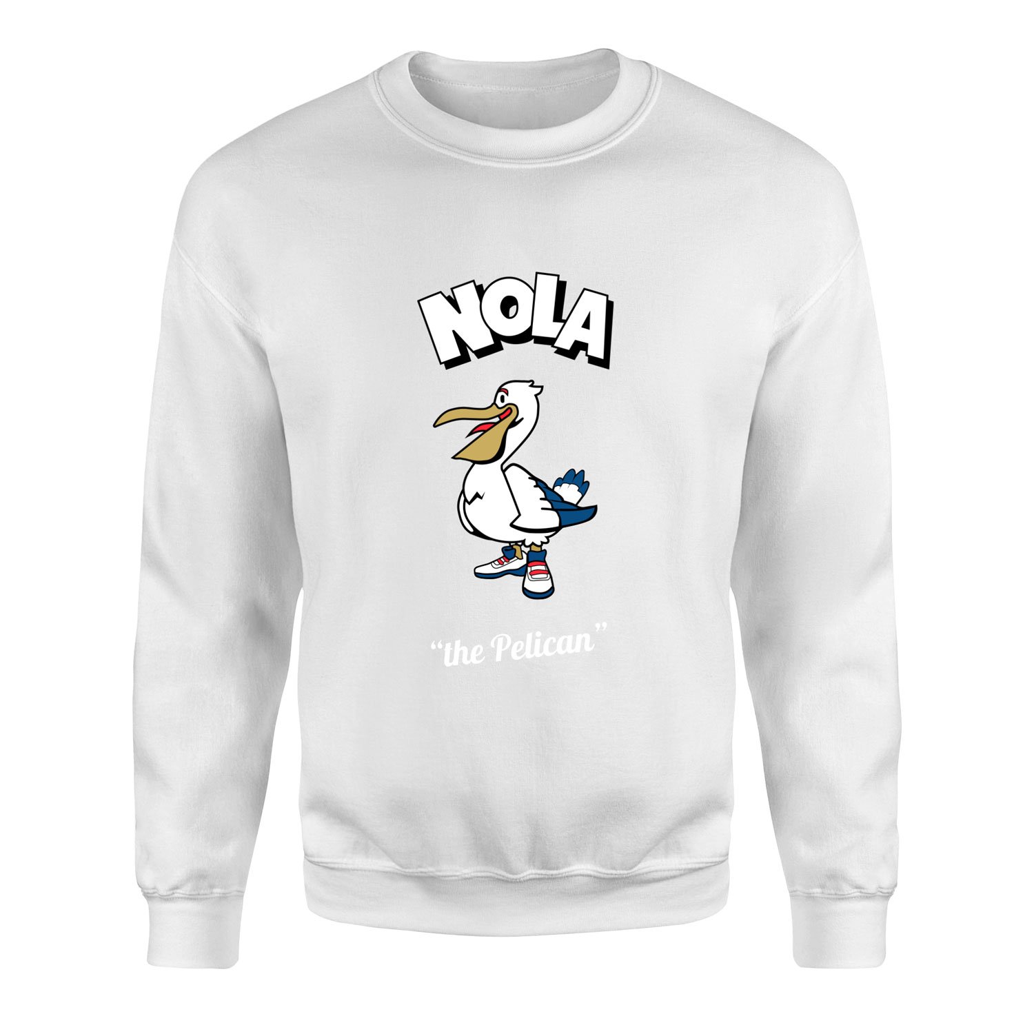 NOLA Cartoon Sweatshirt S - Beyaz