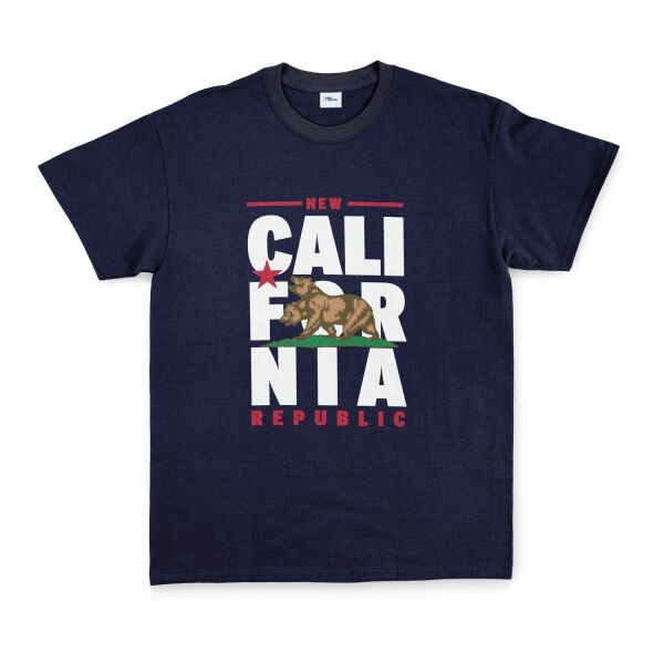 New California Republic Banner Tişört S - İndigo Mavisi