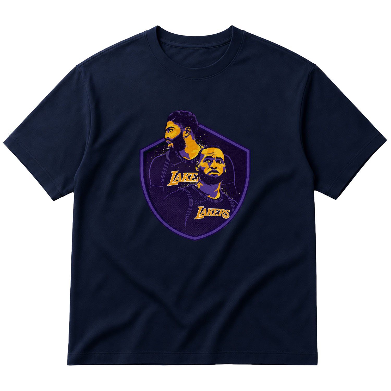 James & Davis Badge Oversize Tişört S - İndigo Mavisi