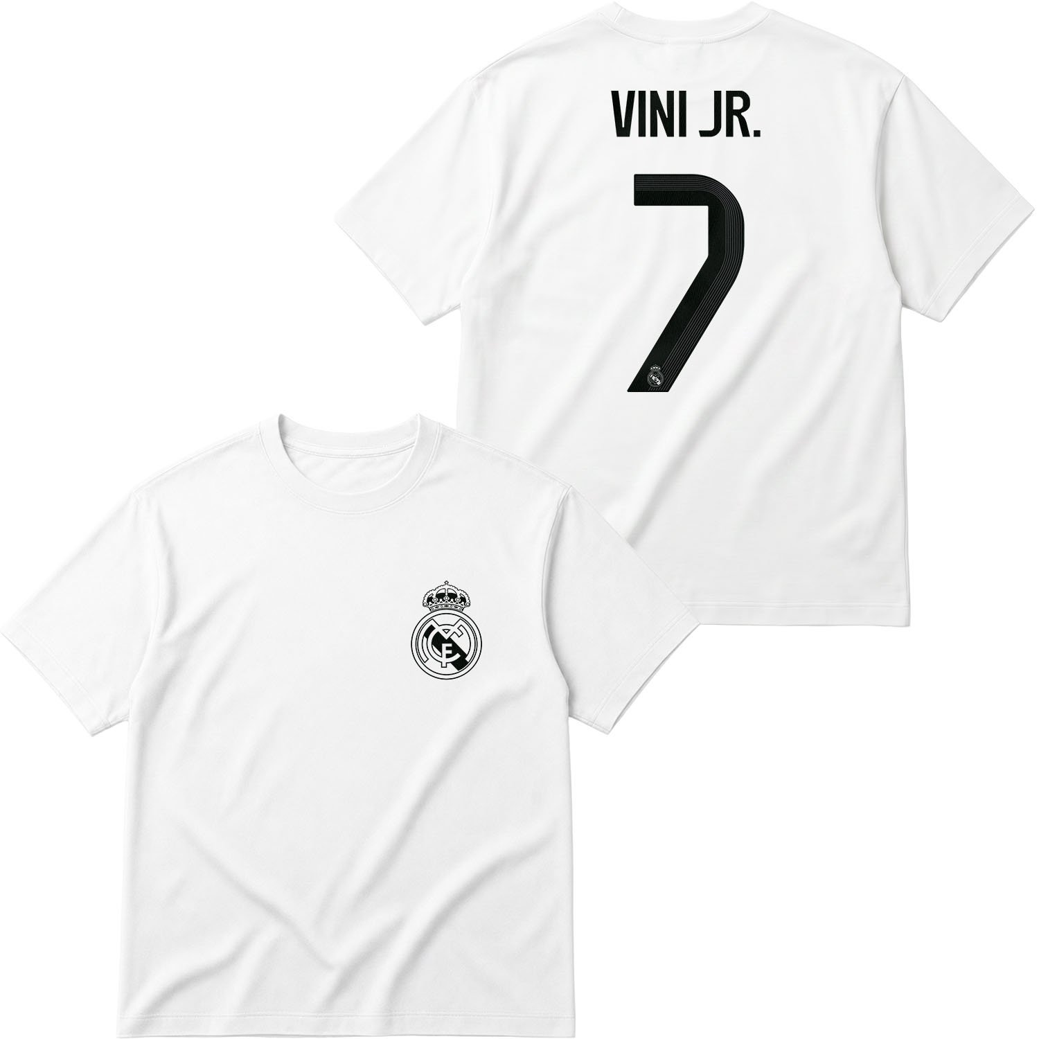 Vinícius Júnior RM BL Forma Oversize Tişört S - Beyaz