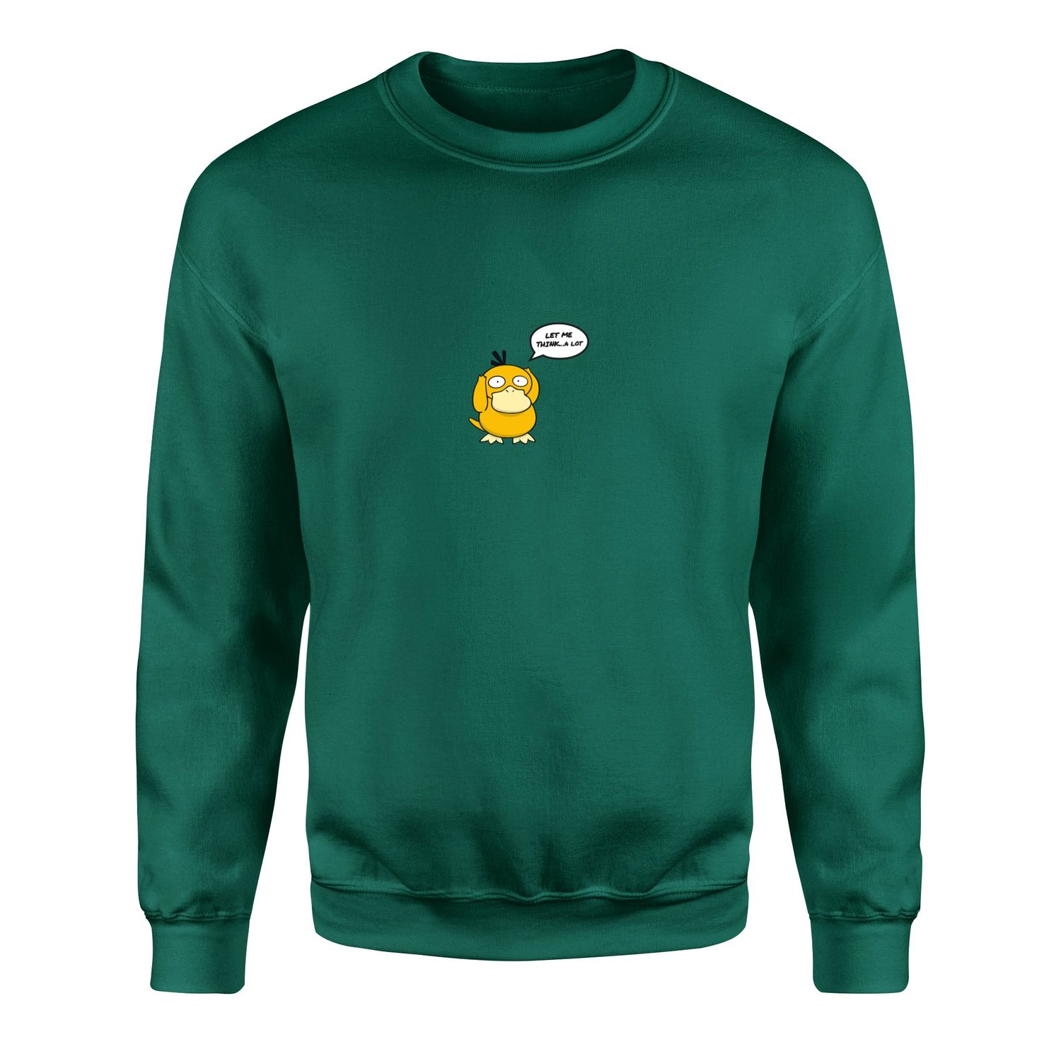 Let Me Think… A Lot | Psyduck Sweatshirt M - Nefti Yeşili