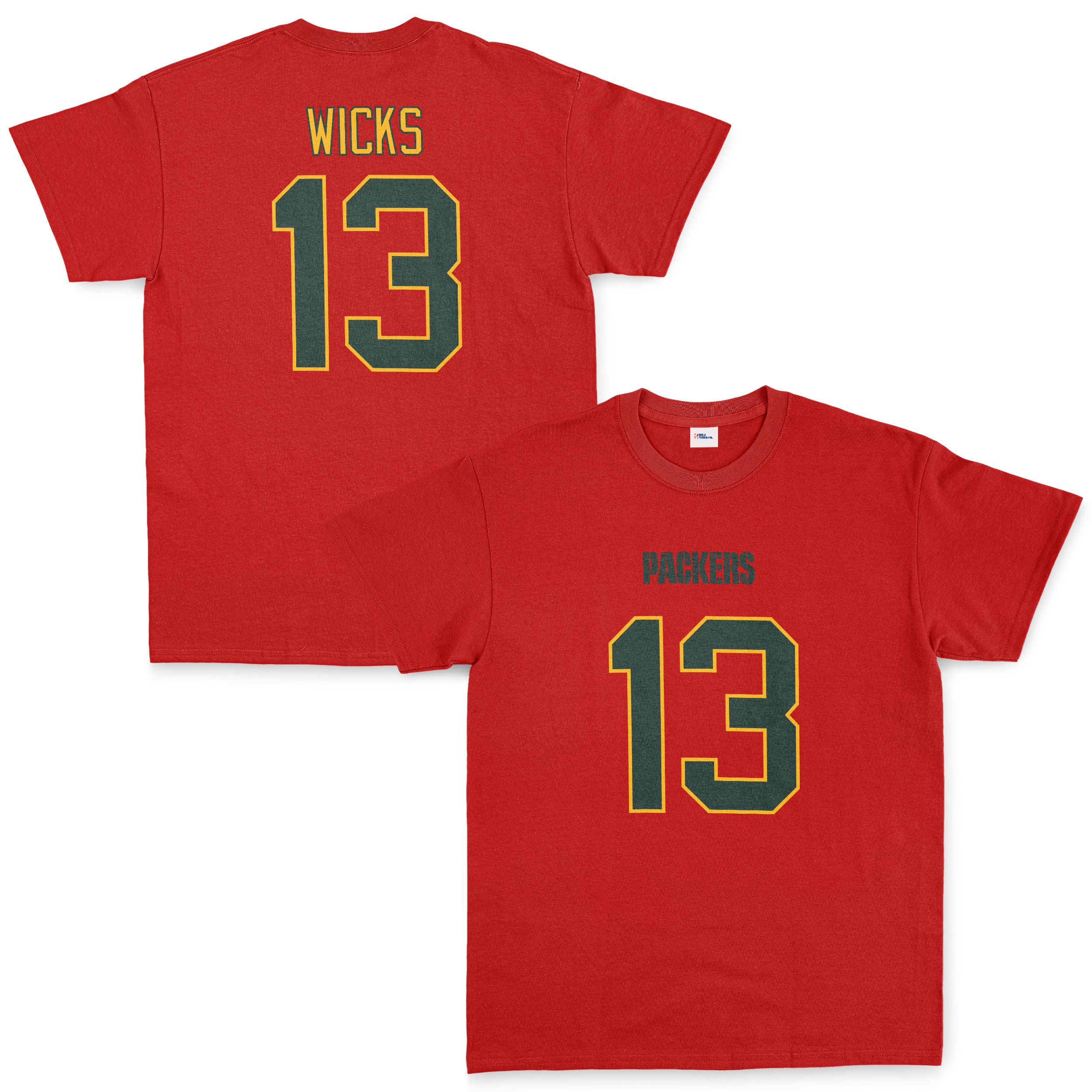 Dontayvion Wicks Green Bay Packers Tişört S - Kırmızı