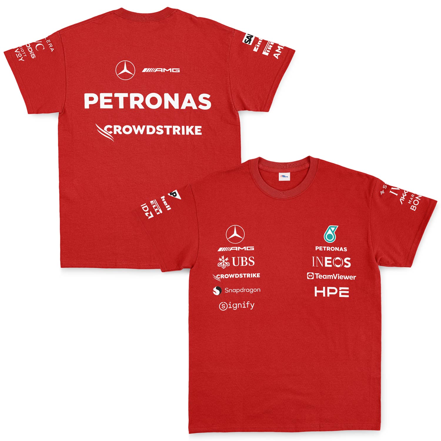 Mercedes AMG Petronas 2026 Teamline Tişört XXL - Kırmızı