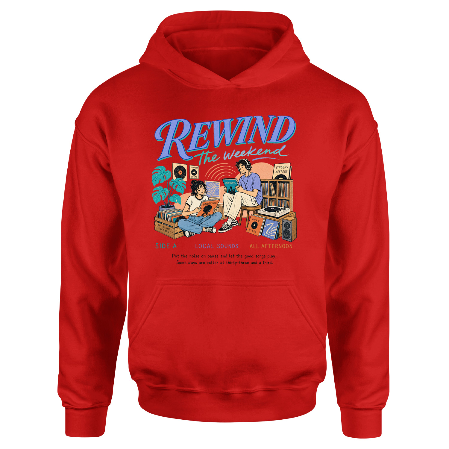Rewind the Weekend Hoodie M - Kırmızı