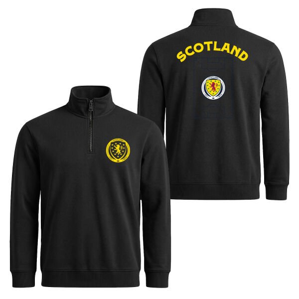 İskoçya Dünya Kupası 2026 Yarım Fermuarlı Sweatshirt XL - Siyah