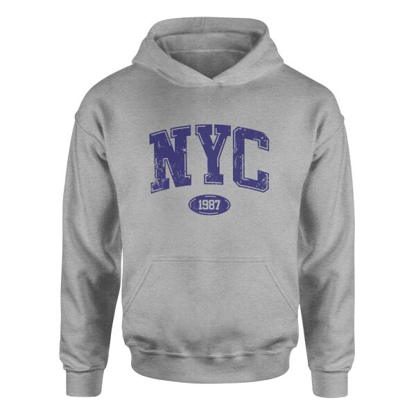 NYC 1987 Hoodie XL - Gri