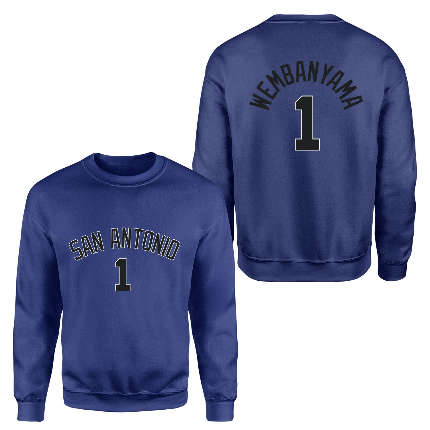 Victor Wembanyama 1 San Antonio Forma Sweatshirt XXL - İndigo Mavisi