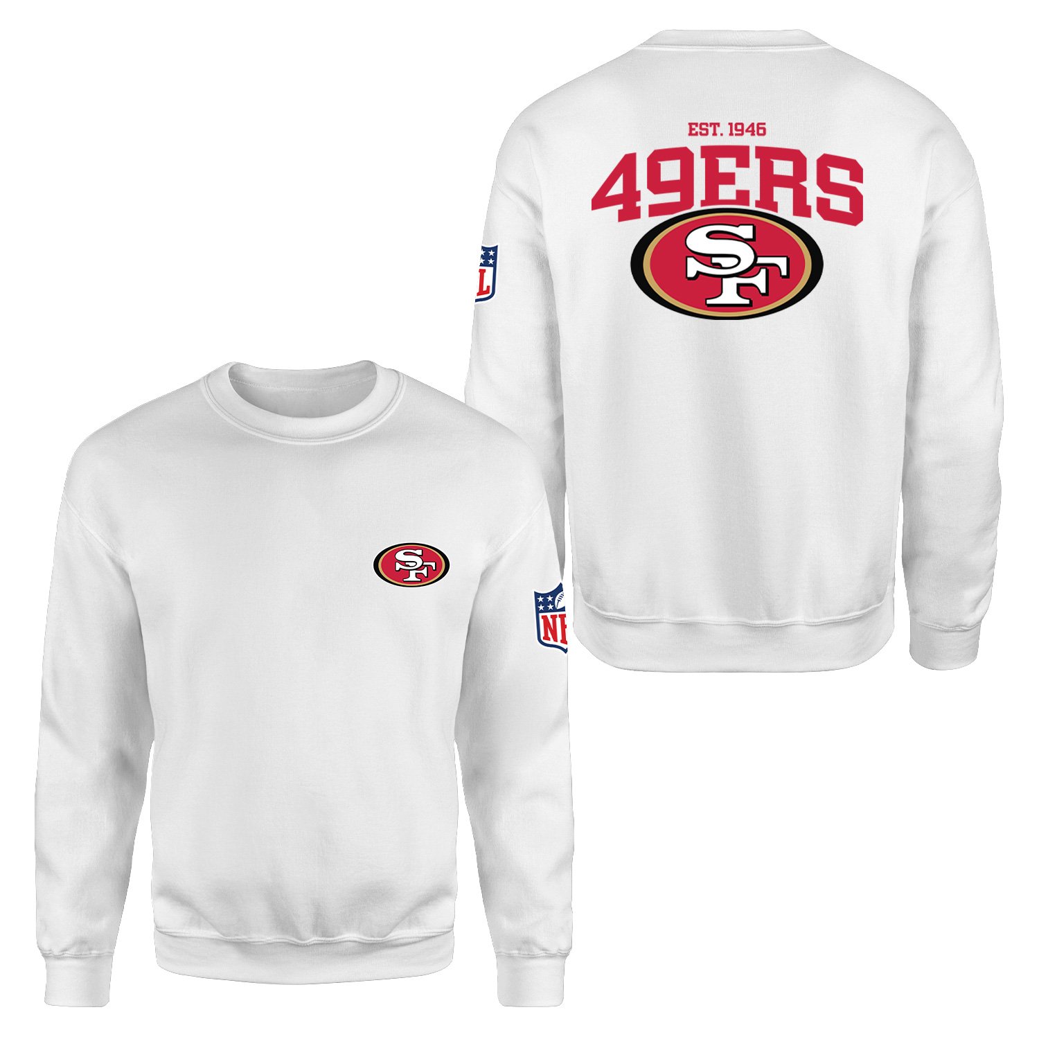 San Francisco 49ERS SE Sweatshirt M - Beyaz