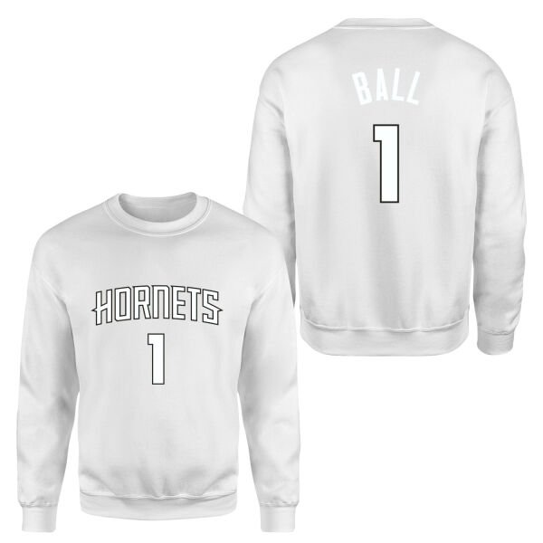 Lamelo Ball 1 Hornets Forma Sweatshirt XL - Beyaz
