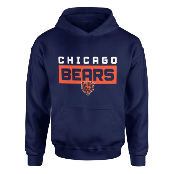 Chicago BEARS Bear Nation Hoodie M - İndigo Mavisi