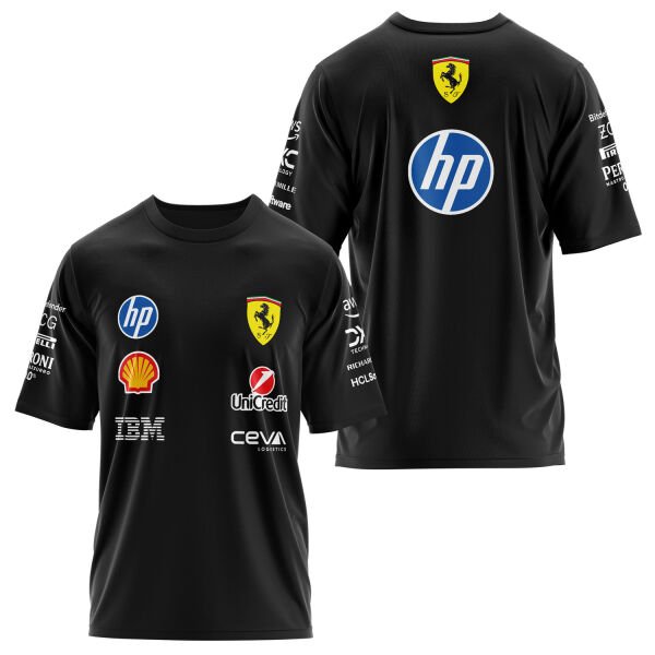 Scuderia Ferrari Teamline 2025 Oversize Tişört S - Siyah