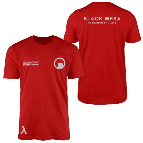 Gordon Freeman, Black Mesa Tişört L - Kırmızı