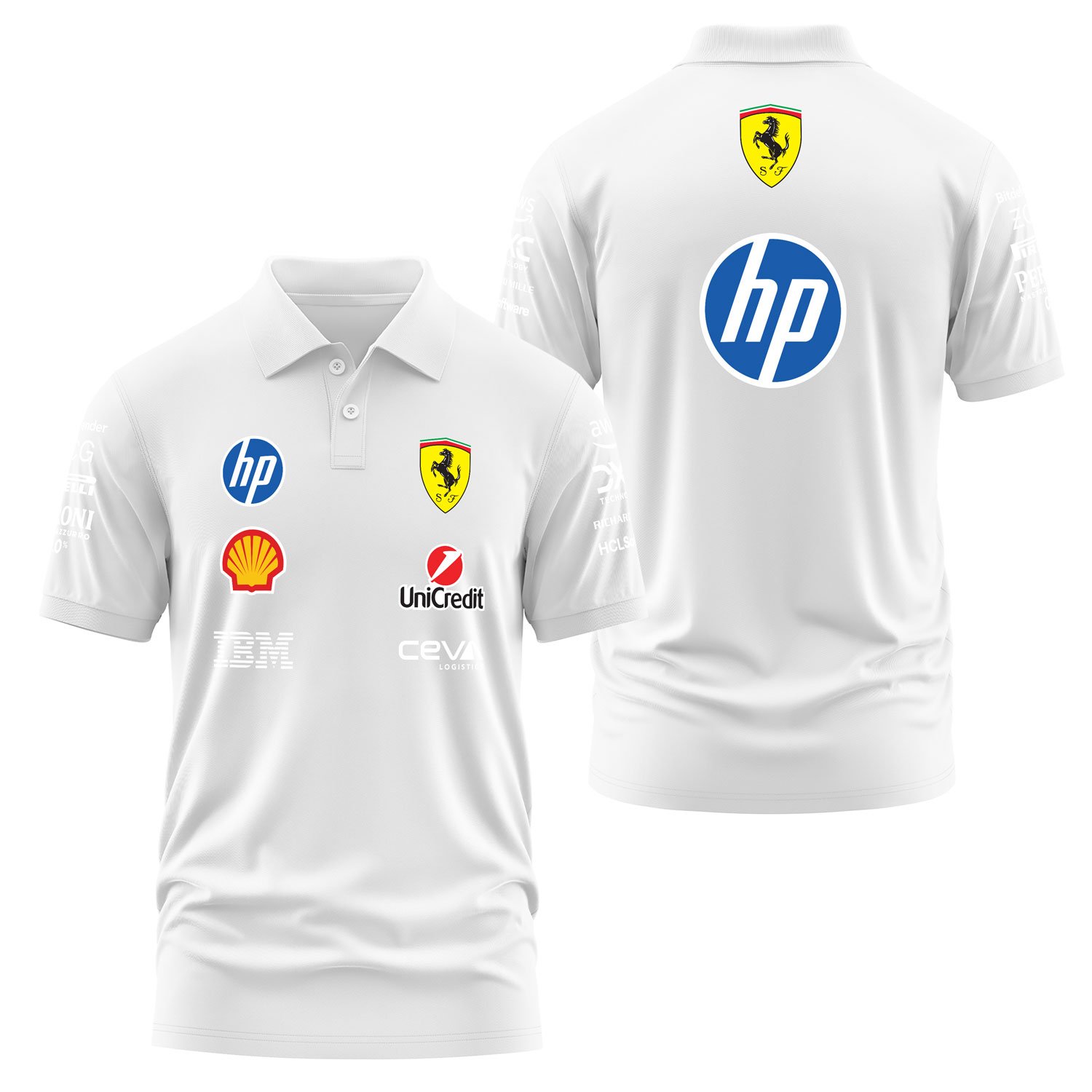 Scuderia Ferrari Teamline 2025 Polo Tişört XXL - Beyaz