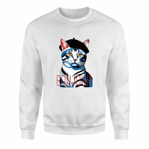 Bonjour Sweatshirt XL - Beyaz