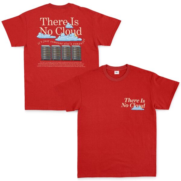 There Is No Cloud | Light Tişört XL - Kırmızı