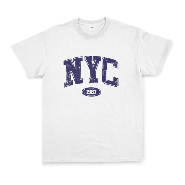 NYC 1987 Tişört XL - Beyaz
