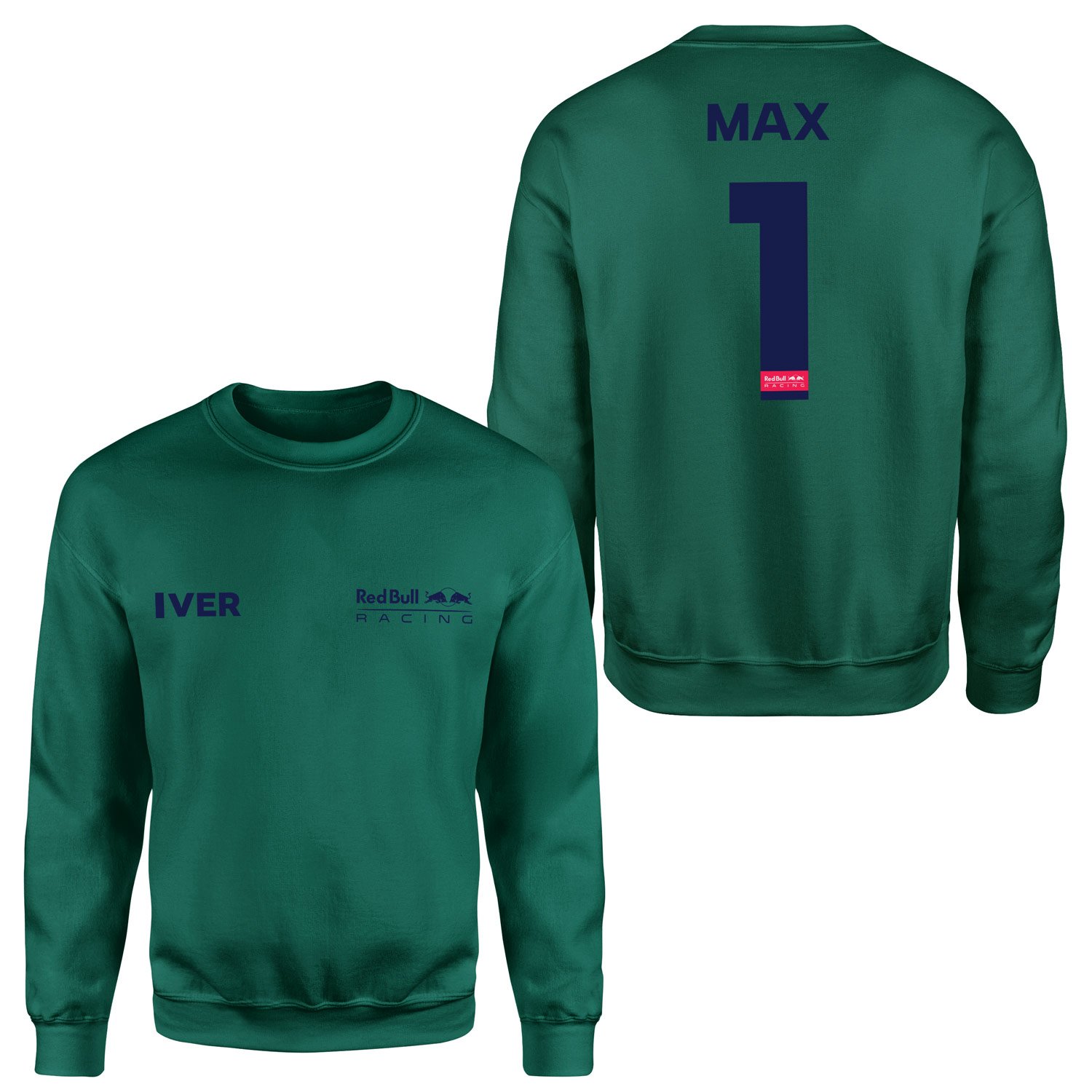 Max Verstappen Red Bull Racing Blue #1 Sweatshirt M - Nefti Yeşili