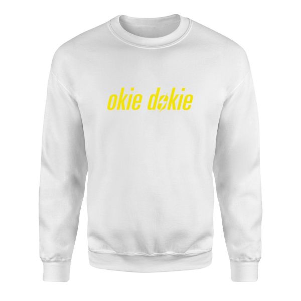 okie dokie | Fallout Sweatshirt S - Beyaz