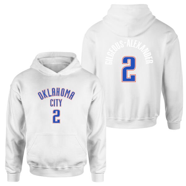 Shai Gilgeous-Alexander Oklahoma Forma Hoodie L - Beyaz