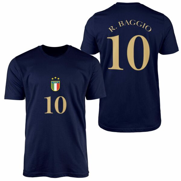 Roberto Baggio 10 Forma Tişört S - İndigo Mavisi