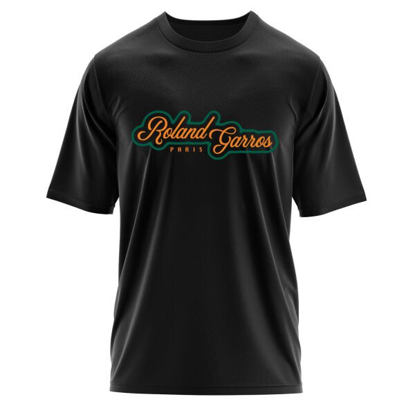 Roland Garros Oversize Tişört S - Siyah