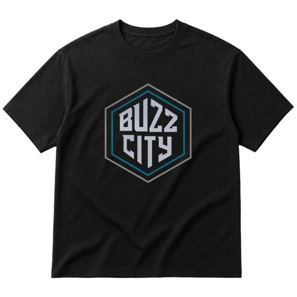 Buzz City Oversize Tişört L - Siyah
