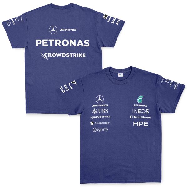 Mercedes AMG Petronas 2026 Teamline Tişört M - İndigo Mavisi