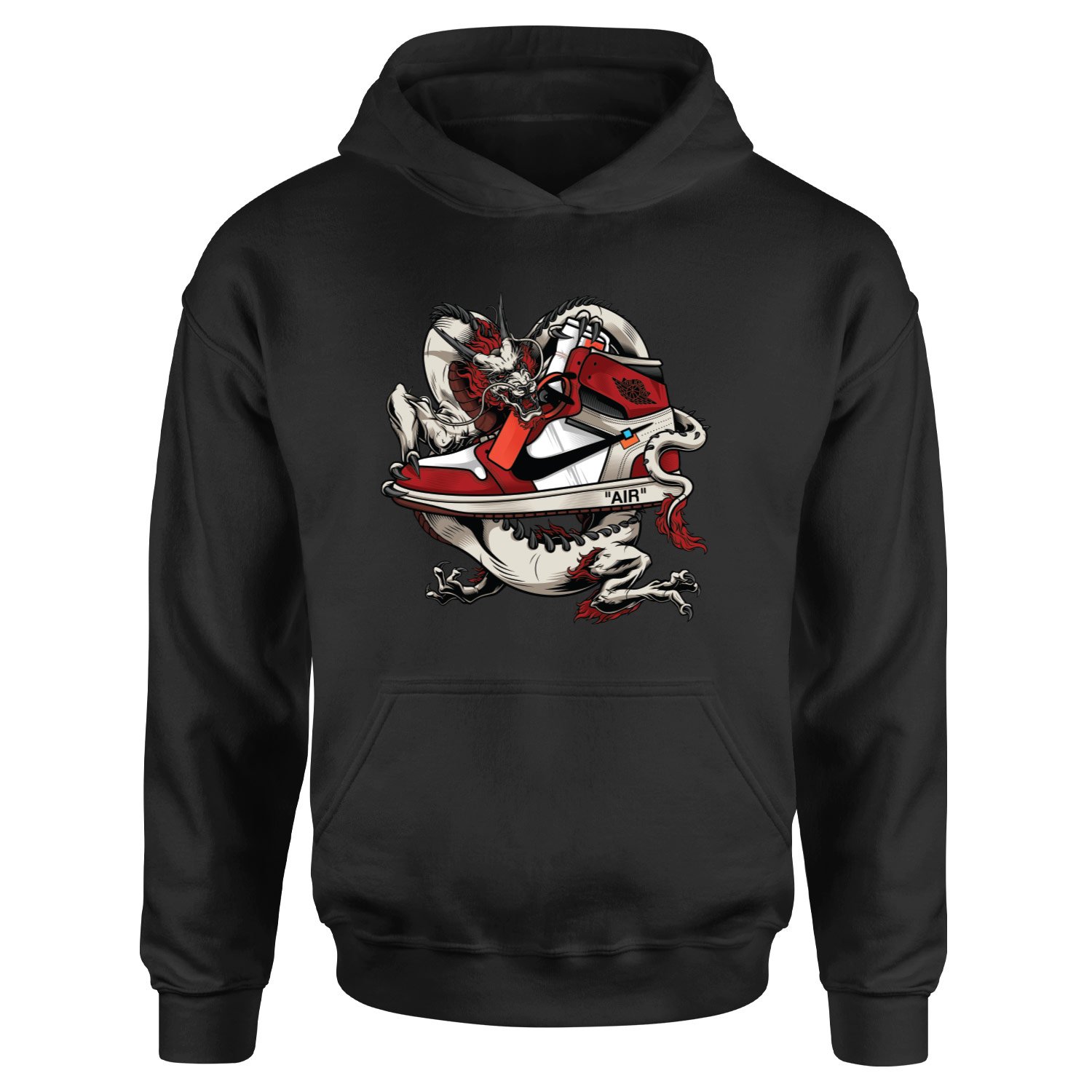 Air Jordan Dragon Hoodie M - Siyah