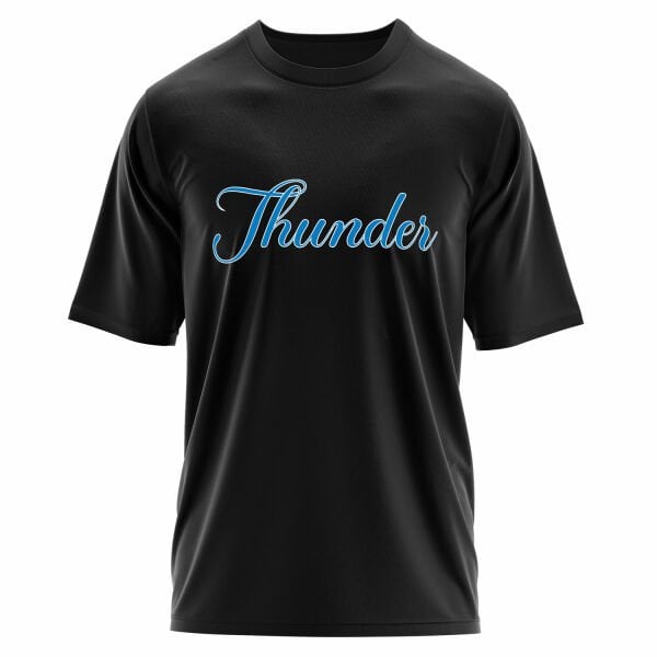 Thunder Cursive Oversize Tişört