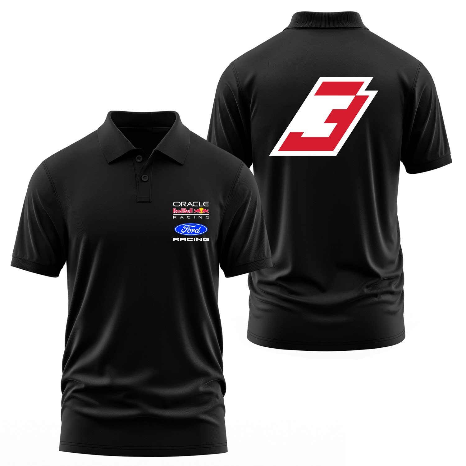 Max Verstappen Red Bull Jersey Polo Tişört M - Siyah