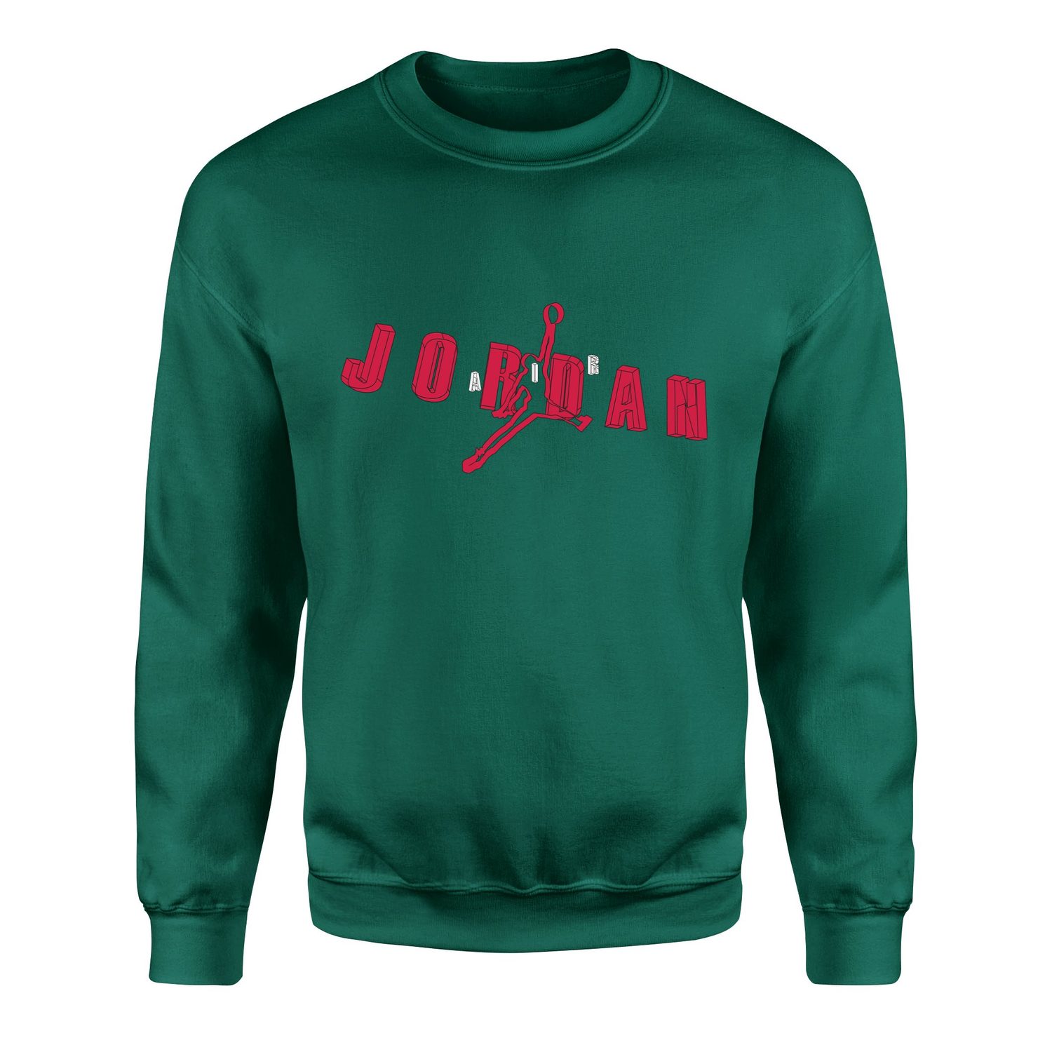 Air Jordan Wireframe Sweatshirt L - Nefti Yeşili