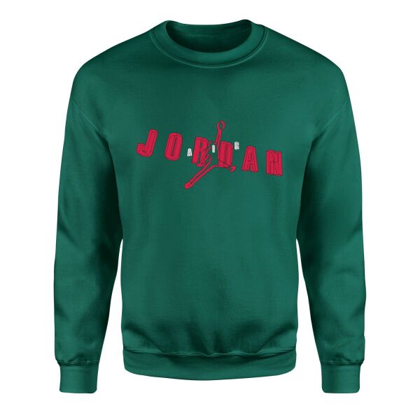 Air Jordan Wireframe Sweatshirt L - Nefti Yeşili