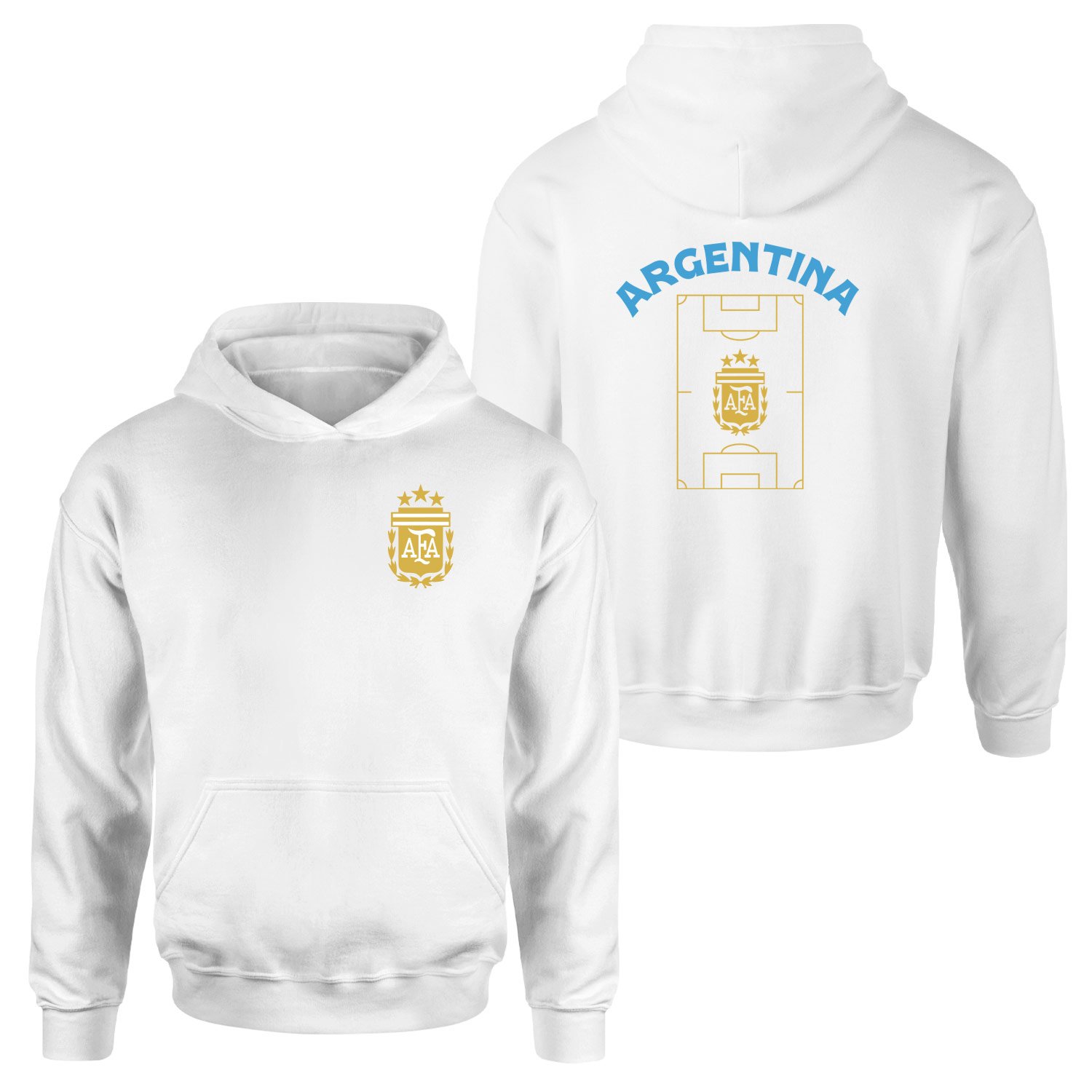 Arjantin Dünya Kupası 2026 Hoodie XXL - Beyaz