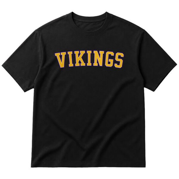 The VIKINGS Oversize Tişört S - Siyah