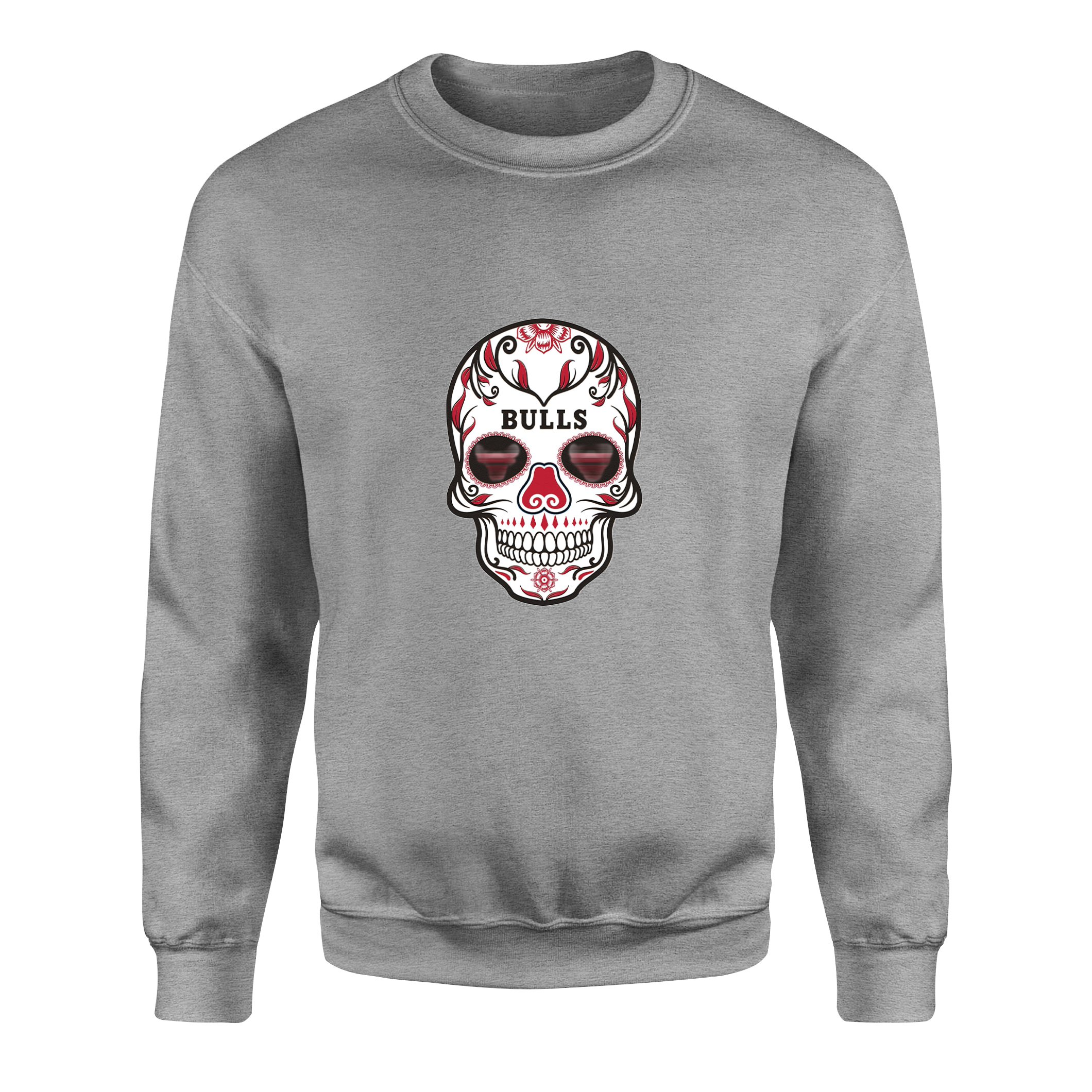 Bulls Skull Sweatshirt XXL - Gri