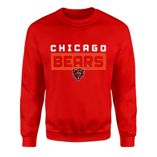 Chicago BEARS Bear Nation Sweatshirt M - Kırmızı