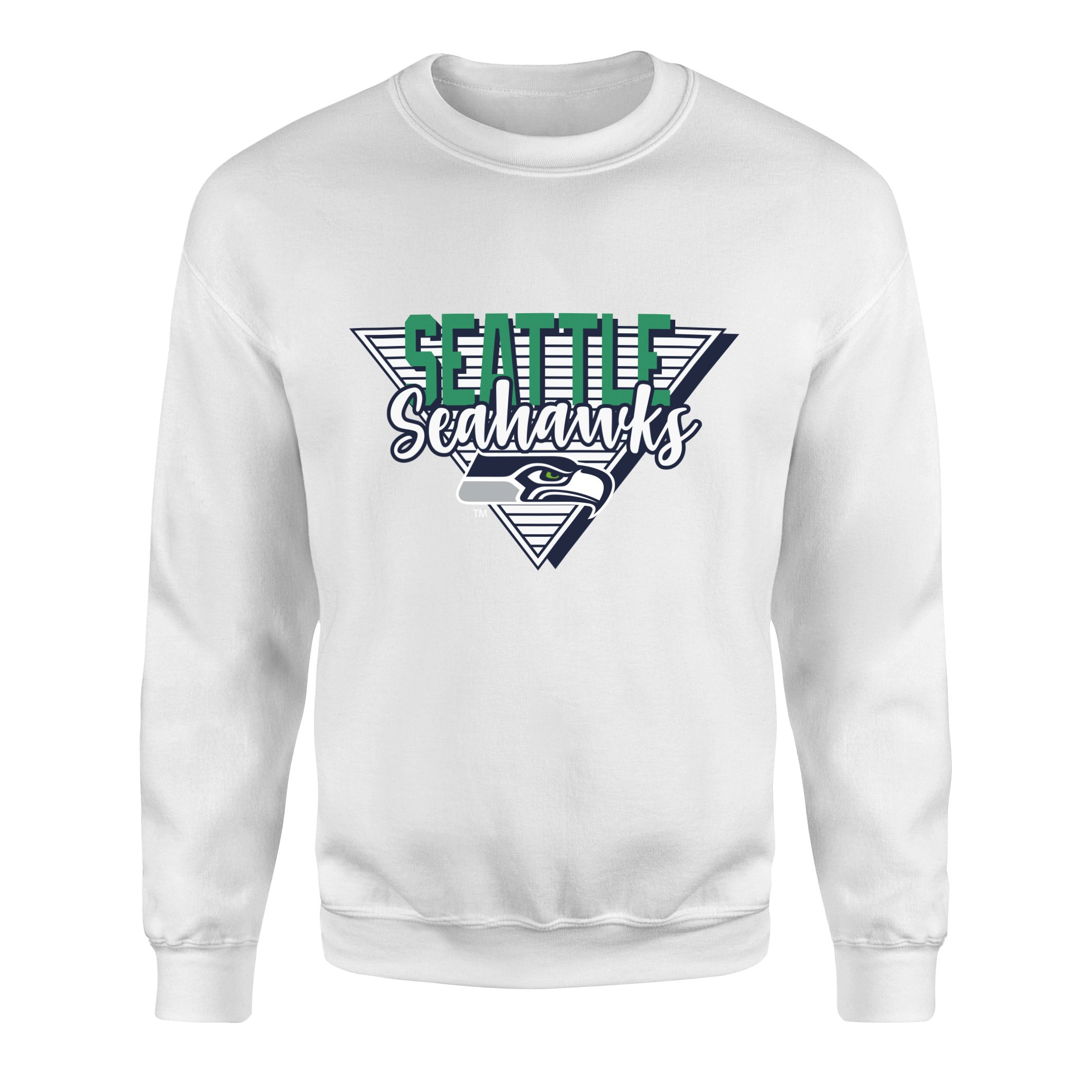 Seattle Seahawks V Sweatshirt S - Beyaz