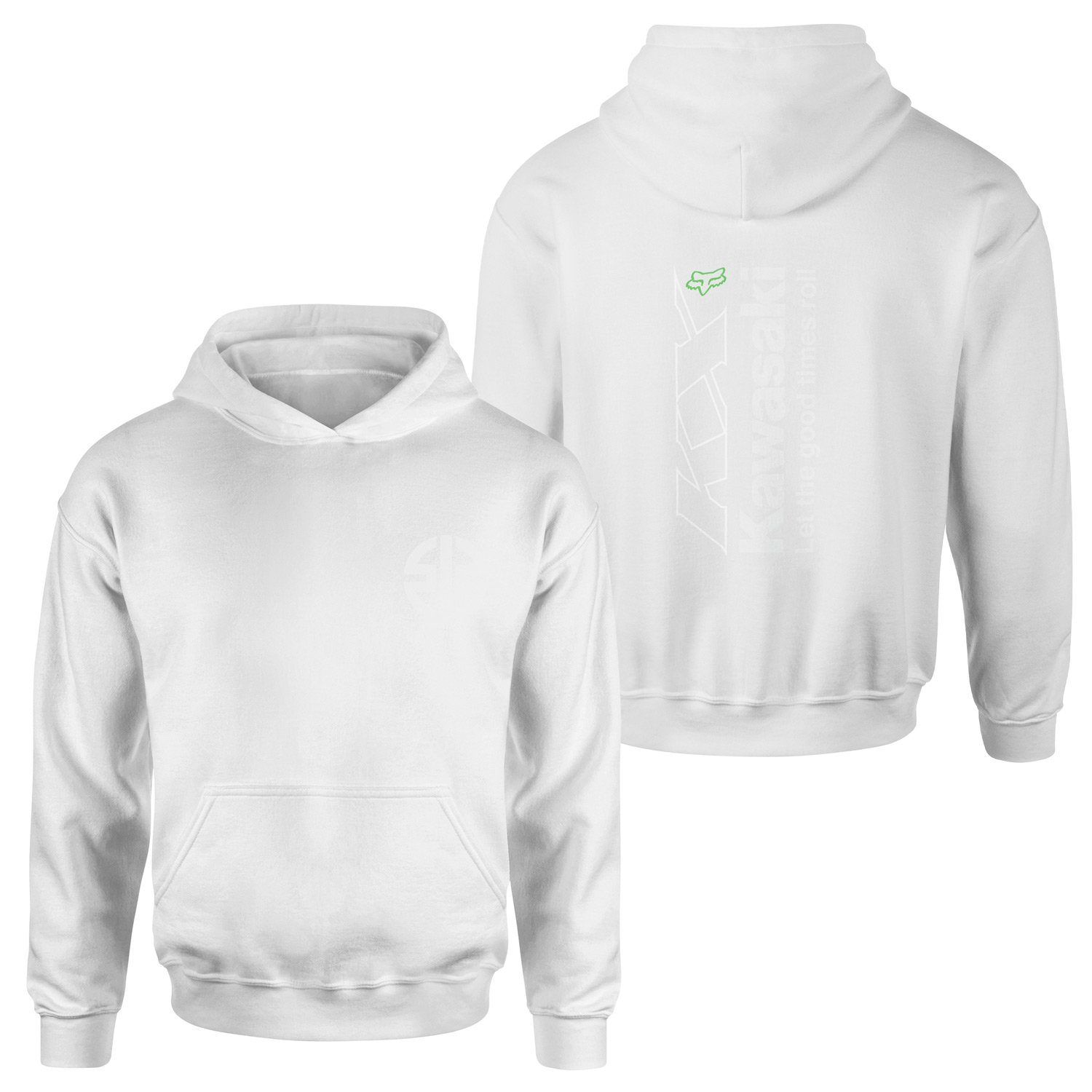 Kawasaki KX FOX Let The Good Times Roll Hoodie XXL - Beyaz