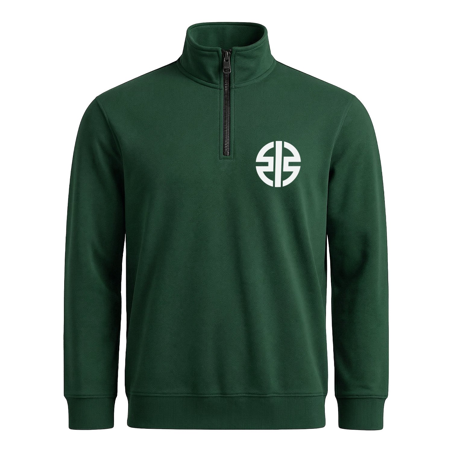 Kawasaki Yarım Fermuarlı Sweatshirt S - Nefti Yeşili