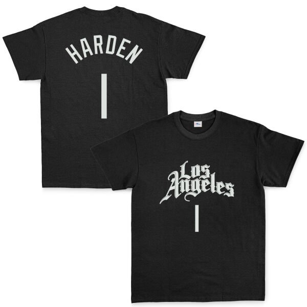 James Harden 1 Los Angeles Jersey Tişört S - Siyah