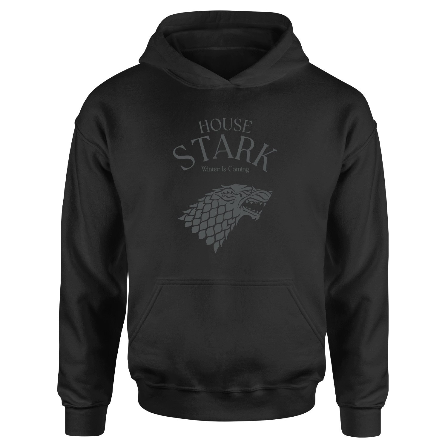 House Stark Hoodie S - Siyah